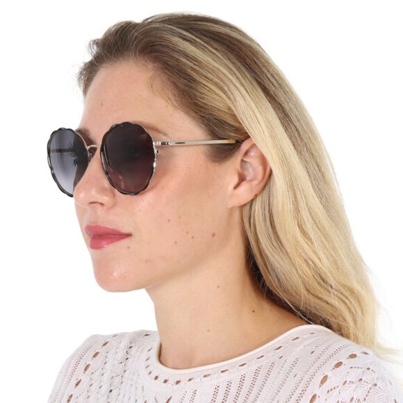 Kate Spade CANNES/G/S 0C9A HA Round Sunglasses - Red/Gold/Brown Gradient - Picture 2 of 10